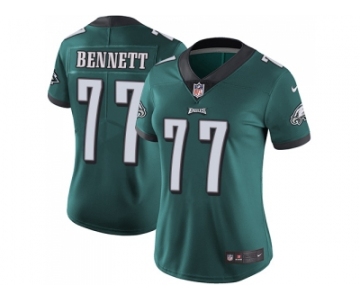 Women Nike Philadelphia Eagles #77 Michael Bennett Midnight Green Team Color Stitched NFL Vapor Untouchable Limited Jersey