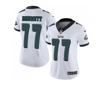 Women Nike Philadelphia Eagles #77 Michael Bennett White Stitched NFL Vapor Untouchable Limited Jersey