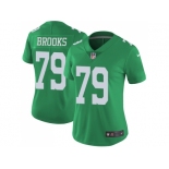 Women Nike Philadelphia Eagles #79 Brandon Brooks Green Stitched NFL Limited Rush Jersey