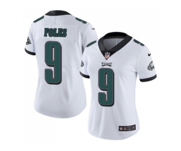 Women Nike Philadelphia Eagles #9 Nick Foles White Stitched NFL Vapor Untouchable Limited Jersey