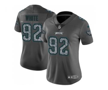 Women Nike Philadelphia Eagles #92 Reggie White Gray Static NFL Vapor Untouchable Limited Jersey