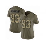 Women Nike Philadelphia Eagles #93 Timmy Jernigan Limited Olive Camo 2017 Salute to Service NFL Jersey