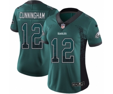 Women's Nike Philadelphia Eagles #12 Randall Cunningham Limited Green Rush Drift Fashion NFL Jersey