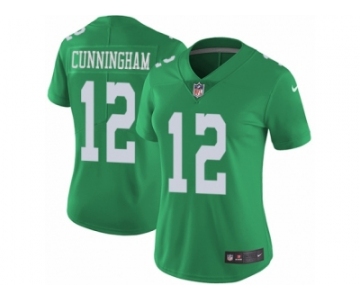 Women's Nike Philadelphia Eagles #12 Randall Cunningham Limited Green Rush NFL Jersey