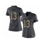 Women's Nike Philadelphia Eagles #13 Josh Huff Limited Black 2016 Salute to Service NFL Jersey