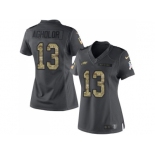 Women's Nike Philadelphia Eagles #13 Nelson Agholor Black Stitched NFL Limited 2016 Salute to Service Jersey