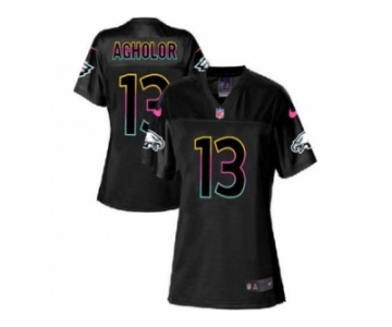 Women's Nike Philadelphia Eagles #13 Nelson Agholor Game Black Fashion NFL Jersey