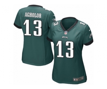 Women's Nike Philadelphia Eagles #13 Nelson Agholor Game Midnight Green Team Color NFL Jersey