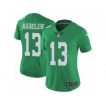 Women's Nike Philadelphia Eagles #13 Nelson Agholor Limited Green Rush NFL Jersey