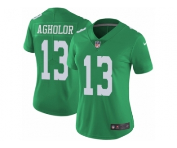 Women's Nike Philadelphia Eagles #13 Nelson Agholor Limited Green Rush NFL Jersey