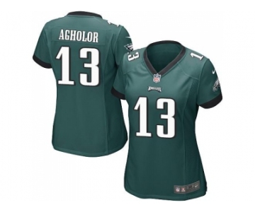 Women's Nike Philadelphia Eagles #13 Nelson Agholor Midnight Green Team Color Stitched NFL New Elite Jersey