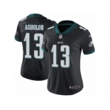 Women's Nike Philadelphia Eagles #13 Nelson Agholor Vapor Untouchable Limited Black Alternate NFL Jersey