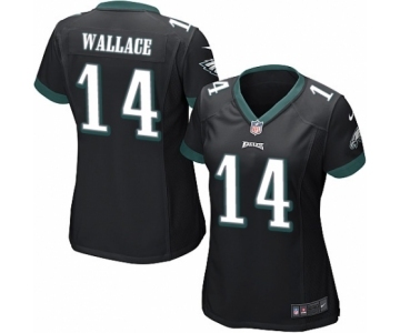 Women's Nike Philadelphia Eagles #14 Mike Wallace Game Black Alternate NFL Jersey