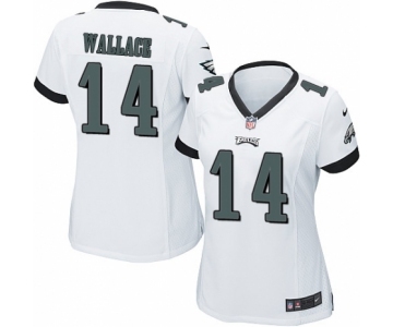 Women's Nike Philadelphia Eagles #14 Mike Wallace Game White NFL Jersey