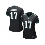 Women's Nike Philadelphia Eagles #17 Alshon Jeffery Black Alternate Stitched NFL New Elite Jersey