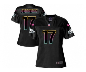 Women's Nike Philadelphia Eagles #17 Alshon Jeffery Black NFL Fashion Game Jersey