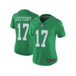 Women's Nike Philadelphia Eagles #17 Alshon Jeffery Limited Green Rush NFL Jersey