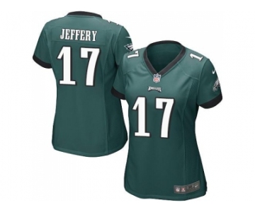 Women's Nike Philadelphia Eagles #17 Alshon Jeffery Midnight Green Team Color Stitched NFL New Elite Jerse