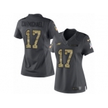 Women's Nike Philadelphia Eagles #17 Harold Carmichael Limited Black 2016 Salute to Service NFL Jersey