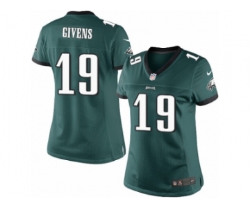 Women's Nike Philadelphia Eagles #19 Chris Givens Limited Midnight Green Team Color NFL Jersey