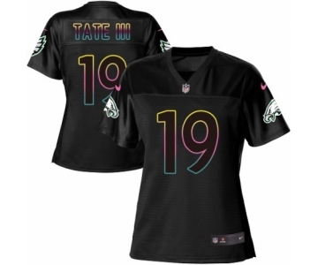 Women's Nike Philadelphia Eagles #19 Golden Tate III Game Black Fashion NFL Jersey