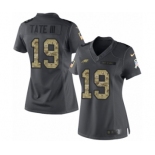 Women's Nike Philadelphia Eagles #19 Golden Tate III Limited Black 2016 Salute to Service NFL Jersey