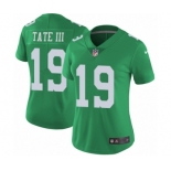 Women's Nike Philadelphia Eagles #19 Golden Tate III Limited Green Rush Vapor Untouchable NFL Jersey