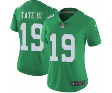 Women's Nike Philadelphia Eagles #19 Golden Tate III Limited Green Rush Vapor Untouchable NFL Jersey