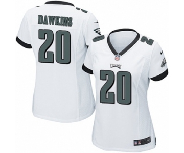 Women's Nike Philadelphia Eagles #20 Brian Dawkins Game White NFL Jersey