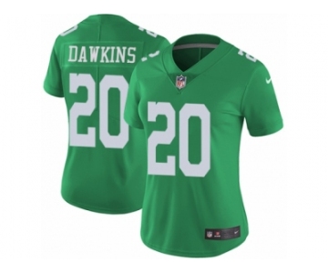 Women's Nike Philadelphia Eagles #20 Brian Dawkins Limited Green Rush NFL Jersey