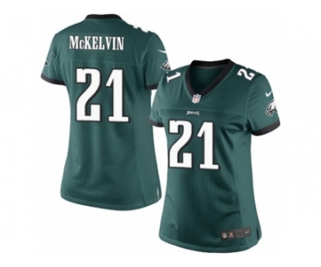 Women's Nike Philadelphia Eagles #21 Leodis McKelvin Limited Midnight Green Team Color NFL Jersey