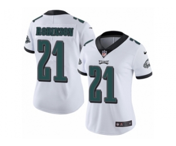 Women's Nike Philadelphia Eagles #21 Patrick Robinson White Vapor Untouchable Limited Player NFL Jersey