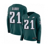 Women's Nike Philadelphia Eagles #21 Ronald Darby Limited Green Therma Long Sleeve NFL Jersey