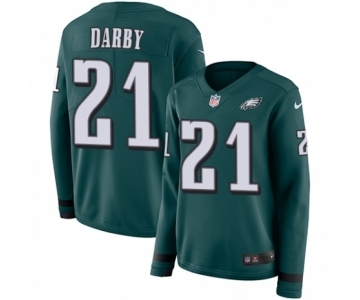 Women's Nike Philadelphia Eagles #21 Ronald Darby Limited Green Therma Long Sleeve NFL Jersey