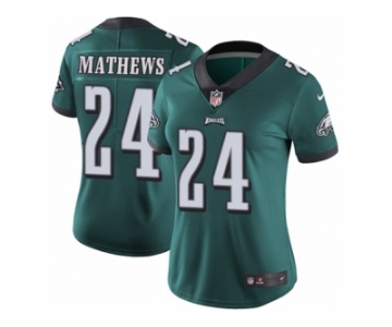 Women's Nike Philadelphia Eagles #24 Ryan Mathews Vapor Untouchable Limited Midnight Green Team Color NFL Jersey