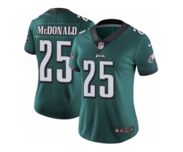 Women's Nike Philadelphia Eagles #25 Tommy McDonald Vapor Untouchable Limited Midnight Green Team Color NFL Jersey