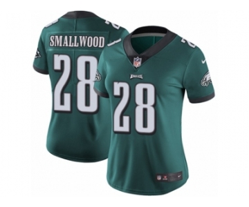 Women's Nike Philadelphia Eagles #28 Wendell Smallwood Vapor Untouchable Limited Midnight Green Team Color NFL Jersey