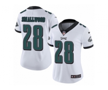 Women's Nike Philadelphia Eagles #28 Wendell Smallwood Vapor Untouchable Limited White NFL Jersey