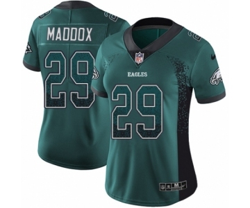 Women's Nike Philadelphia Eagles #29 Avonte Maddox Limited Green Rush Drift Fashion NFL Jersey