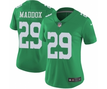 Women's Nike Philadelphia Eagles #29 Avonte Maddox Limited Green Rush Vapor Untouchable NFL Jersey