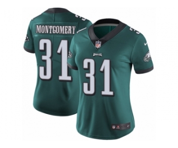 Women's Nike Philadelphia Eagles #31 Wilbert Montgomery Vapor Untouchable Limited Midnight Green Team Color NFL Jersey