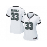 Women's Nike Philadelphia Eagles #33 Ron Brooks Limited White NFL Jersey