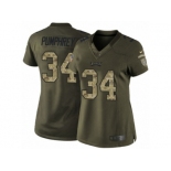 Women's Nike Philadelphia Eagles #34 Donnel Pumphrey Limited Green Salute to Service NFL Jersey