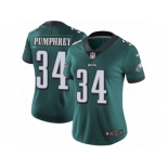 Women's Nike Philadelphia Eagles #34 Donnel Pumphrey Limited Midnight Green Team Color NFL Jersey