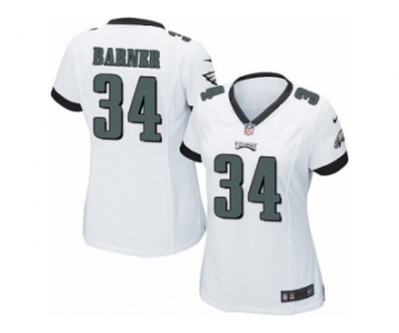 Women's Nike Philadelphia Eagles #34 Kenjon Barner Limited White NFL Jersey