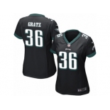 Women's Nike Philadelphia Eagles #36 Dwayne Gratz Limited Black Alternate NFL Jersey