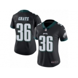 Women's Nike Philadelphia Eagles #36 Dwayne Gratz Limited Green Rush NFL Jersey