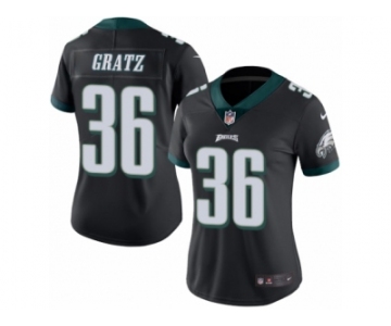 Women's Nike Philadelphia Eagles #36 Dwayne Gratz Limited Green Rush NFL Jersey