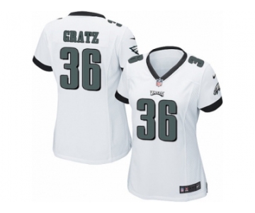 Women's Nike Philadelphia Eagles #36 Dwayne Gratz Limited White NFL Jersey