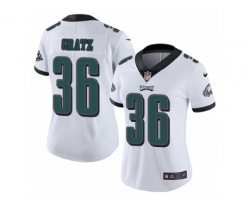 Women's Nike Philadelphia Eagles #36 Dwayne Gratz Vapor Untouchable Limited White NFL Jersey